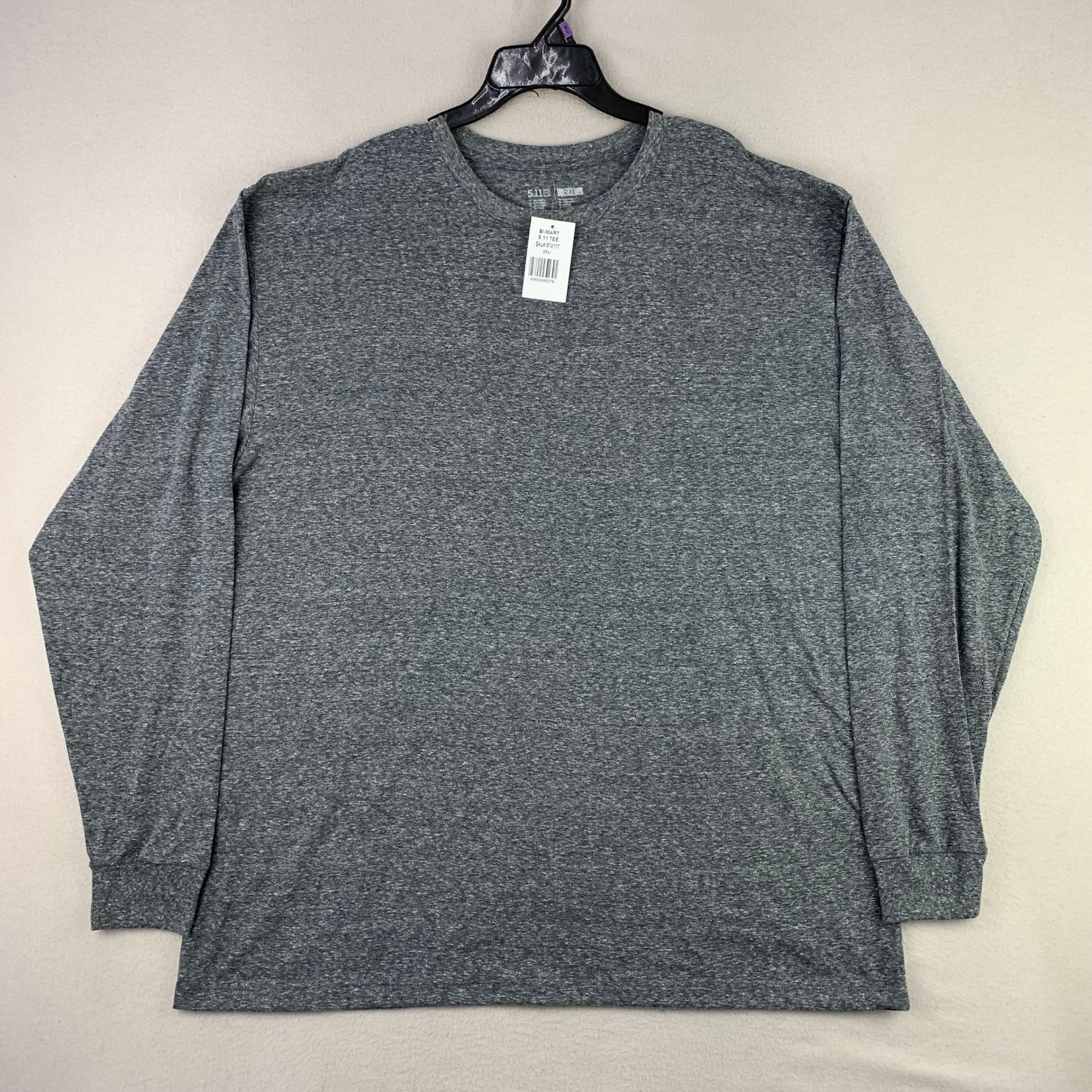 5.11 Tactical T-Shirt Mens 2XL Grey Long Sleeve Comfort Classic Tee NWT