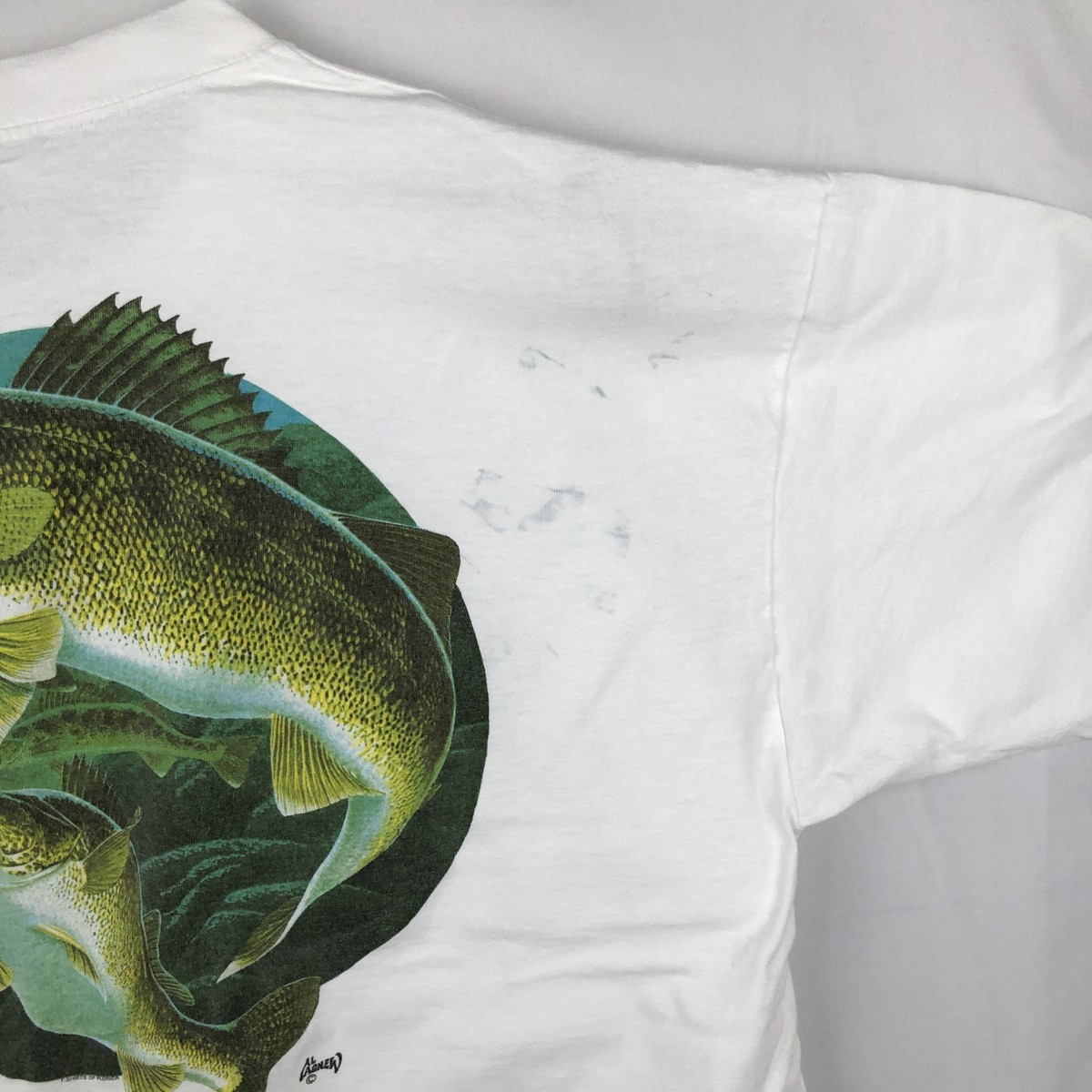 Used 90’S TSFORIGINALS fish print animal t-shirt made in USA men’s size XXL …