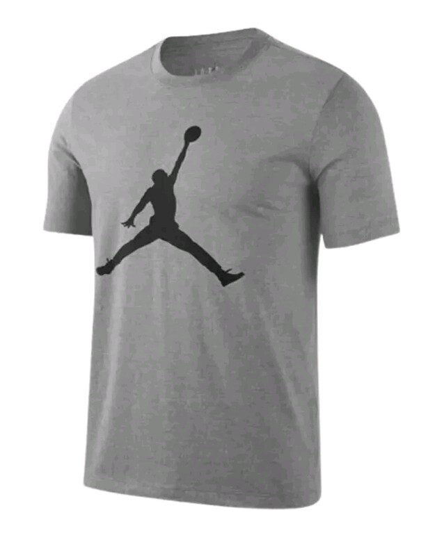 NWT JORDAN JUMPMAN ICON T SHIRT CJ0921-091 MENS LARGE HEATHER GREY NIKE AIR MAX