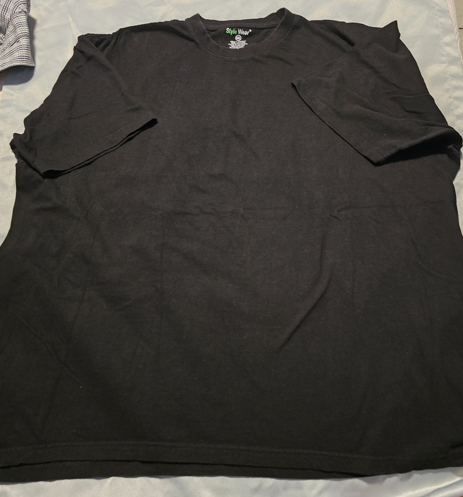 LOT OF 3 MEN’S SHIRT SLEEVE TEE BIG AND TALL 3XL BLACK 100% COTTON T SHIRTS