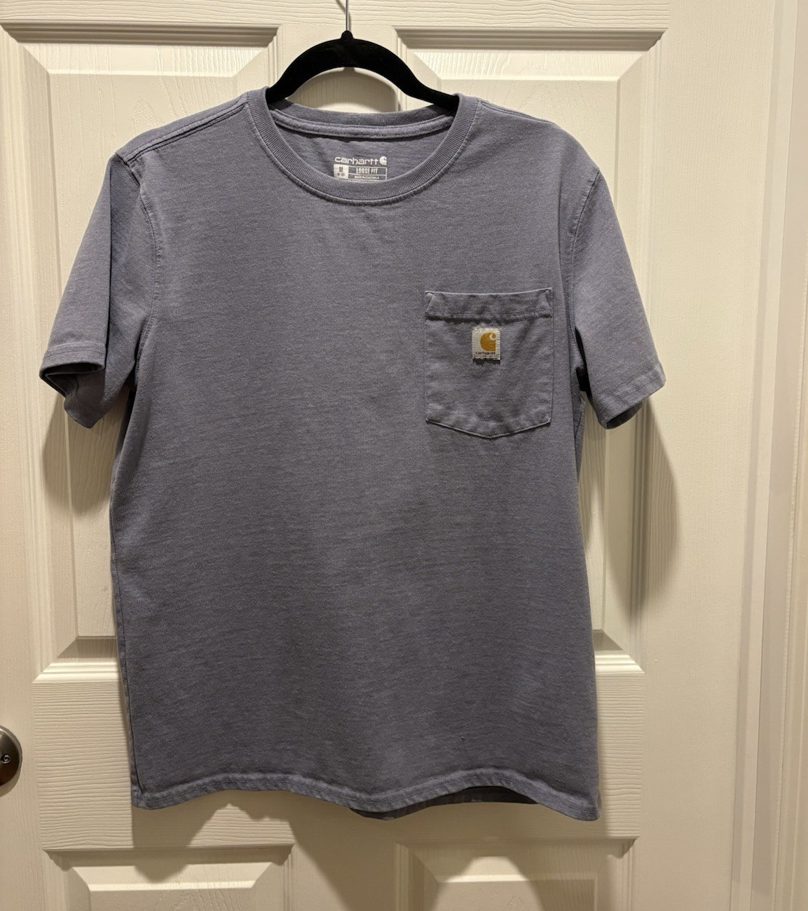 Carhartt Loose Fit Pocket T-Shirt Blue Men’s M Crew Neck Short Sleeve