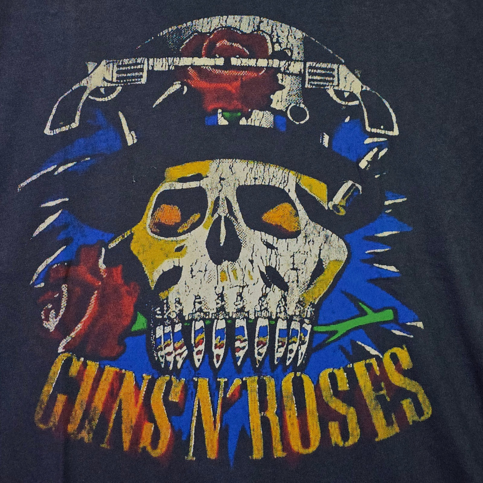 LUCKY BRAND Guns n Roses Mens XL Black Skull Casual Music Rock 80s Metal NWT