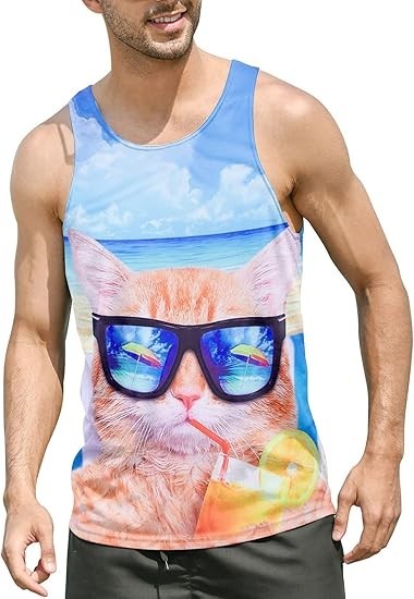 Funny Cat Taco Tank Top 3D Graphic S-234XL 3D Gift Summer