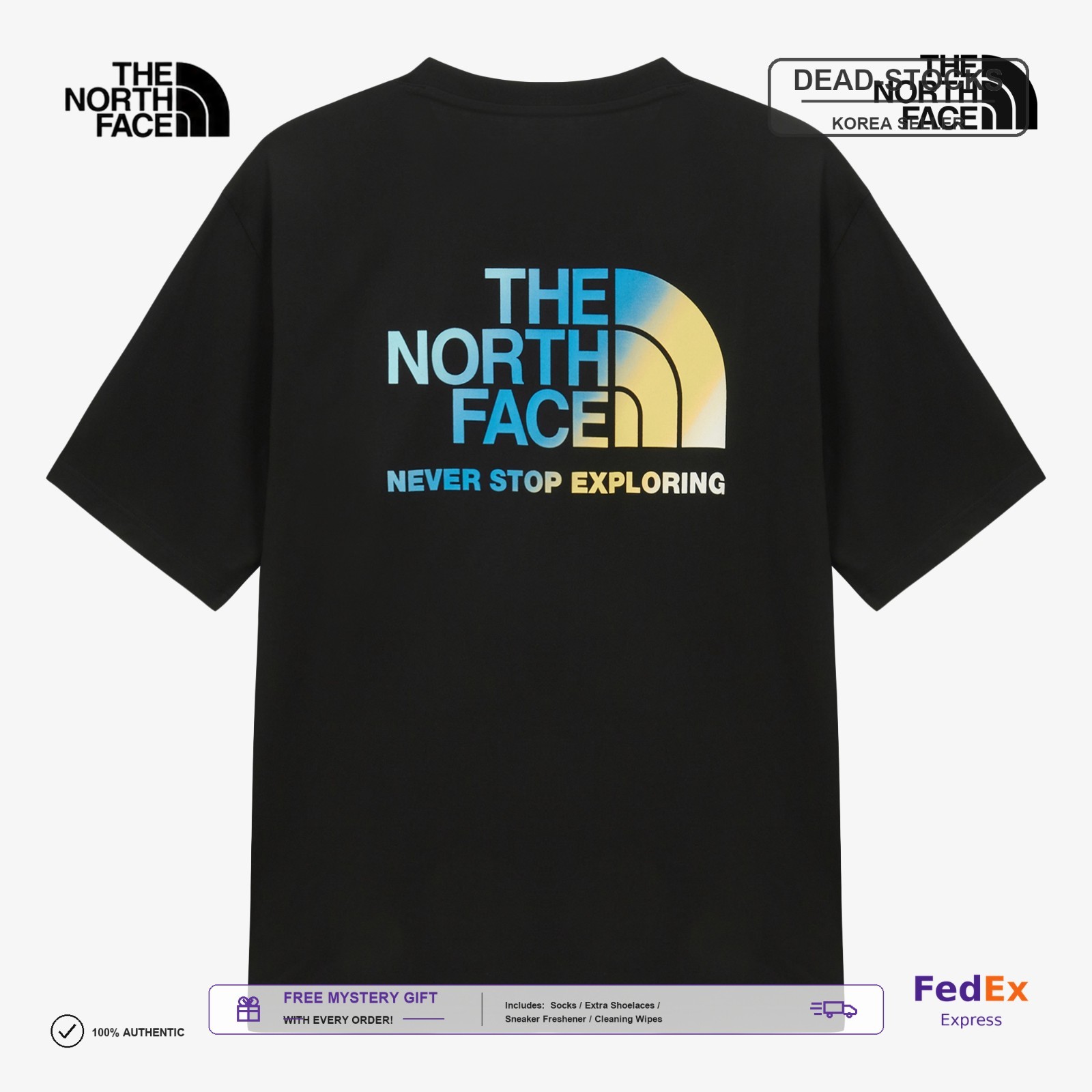 THE NORTH FACE M’S DREAM EX S/S R/TEE BLACK NT7US66A Asian Fit Expeditedship