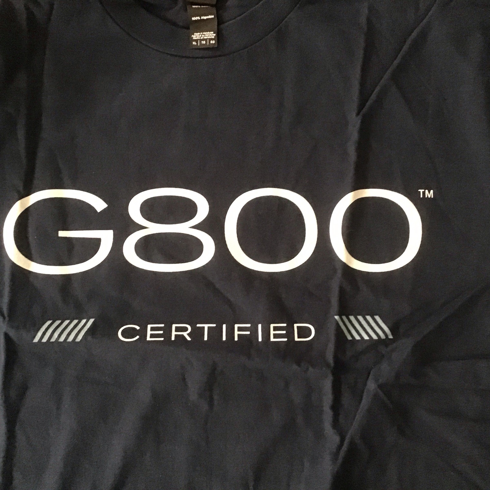 Gulfstream Aerospace, G800 Certified, 2 Sided Blue SS T-Shirt Adult Size XL