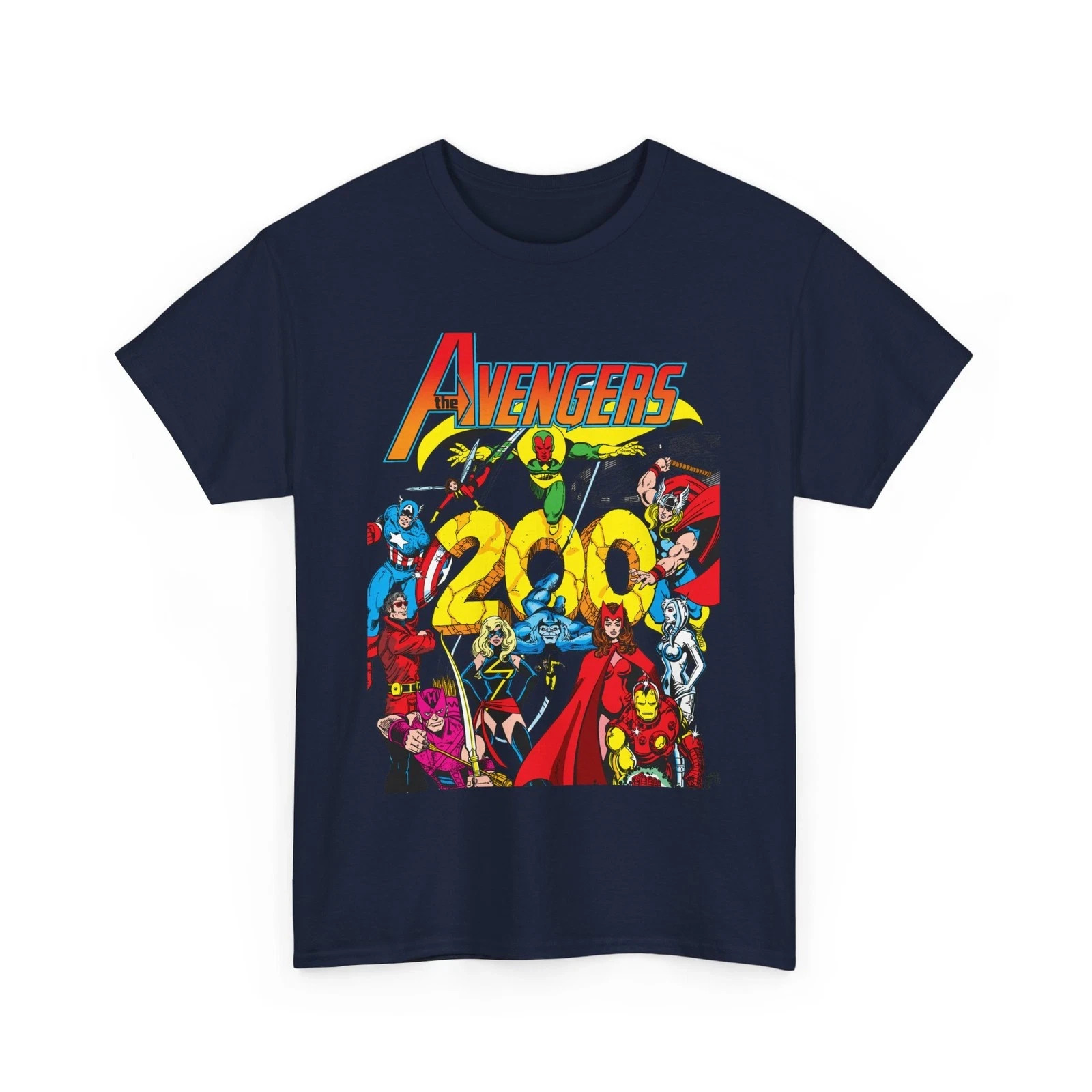 Avengers T-Shirt – George Perez Art – #200 – Thor, Vision, Hawkeye, Beast