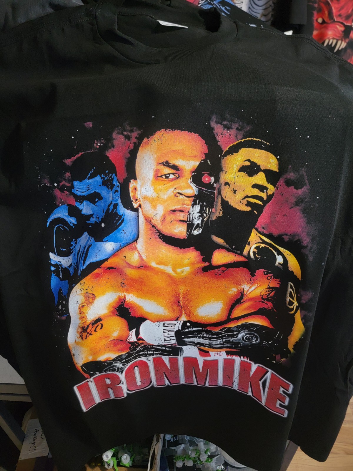 IRON MIKE ON A SHAKA HEAVYWEIGHT GARMET DYED T SHIRT “MODERN”