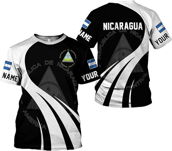 Personalized Nicaragua Shirt 3D, Nicaragua Flag Shirts, Nicaraguan Camisas T-Shi