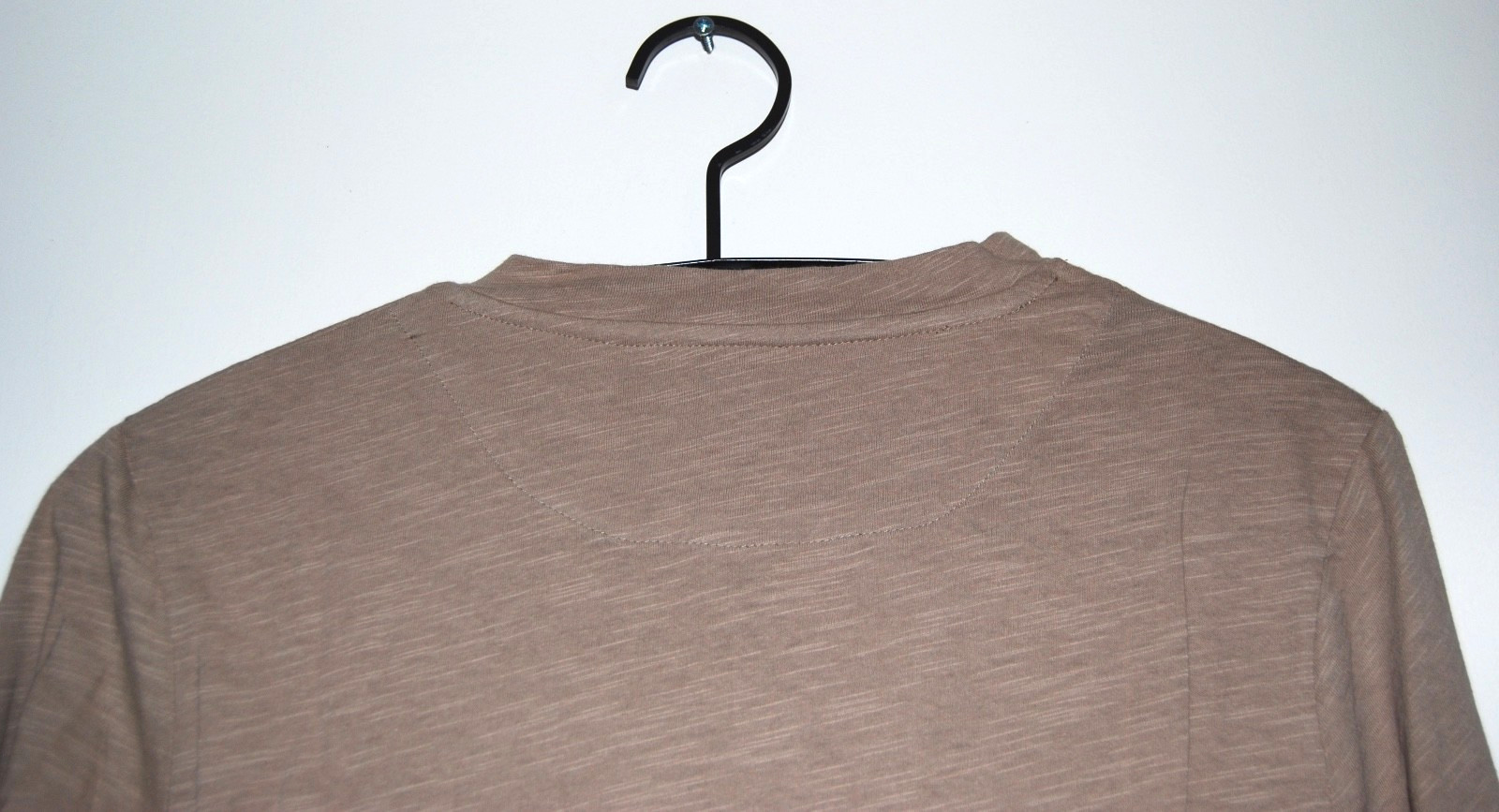 NWT Designer Scott James Men’s Light Brown Wes Long Sleeve Henley Shirt sz S