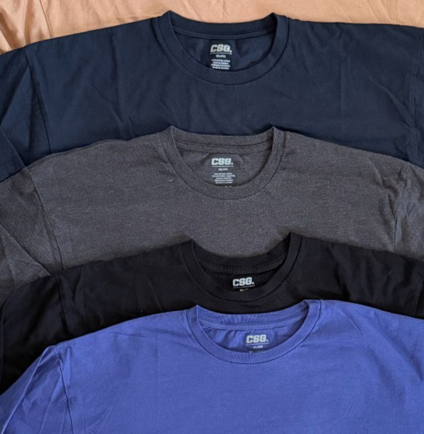 Lot 6 CSG Men’s Blue Basic Short Sleeve Crew T-shirt Size 3XL