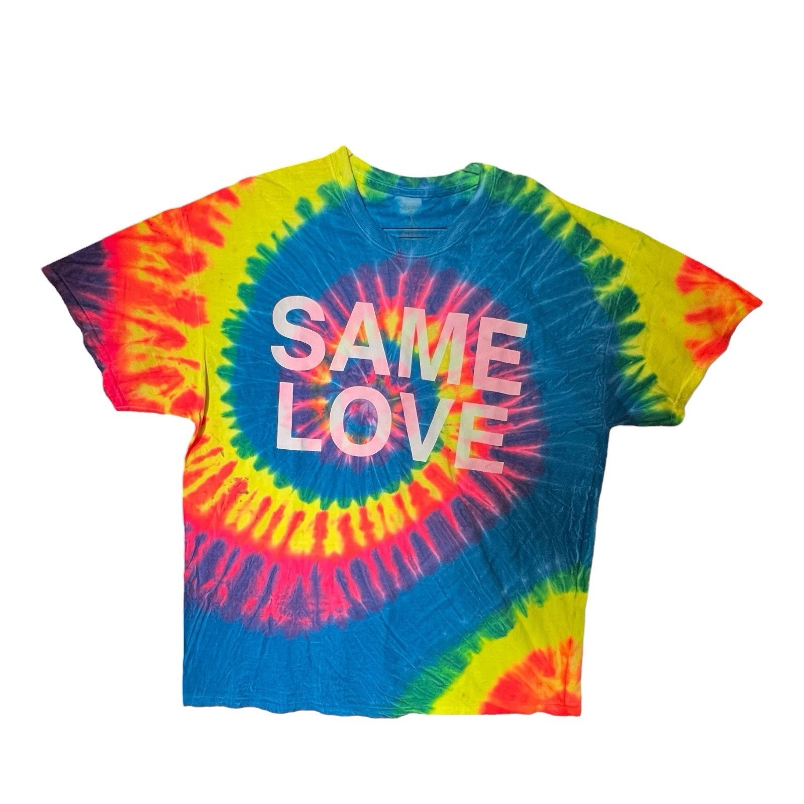 Same Love Macklemore Ryan Lewis Tye-dye Graphic Concert Tee Tshirt XL Pride Y2K