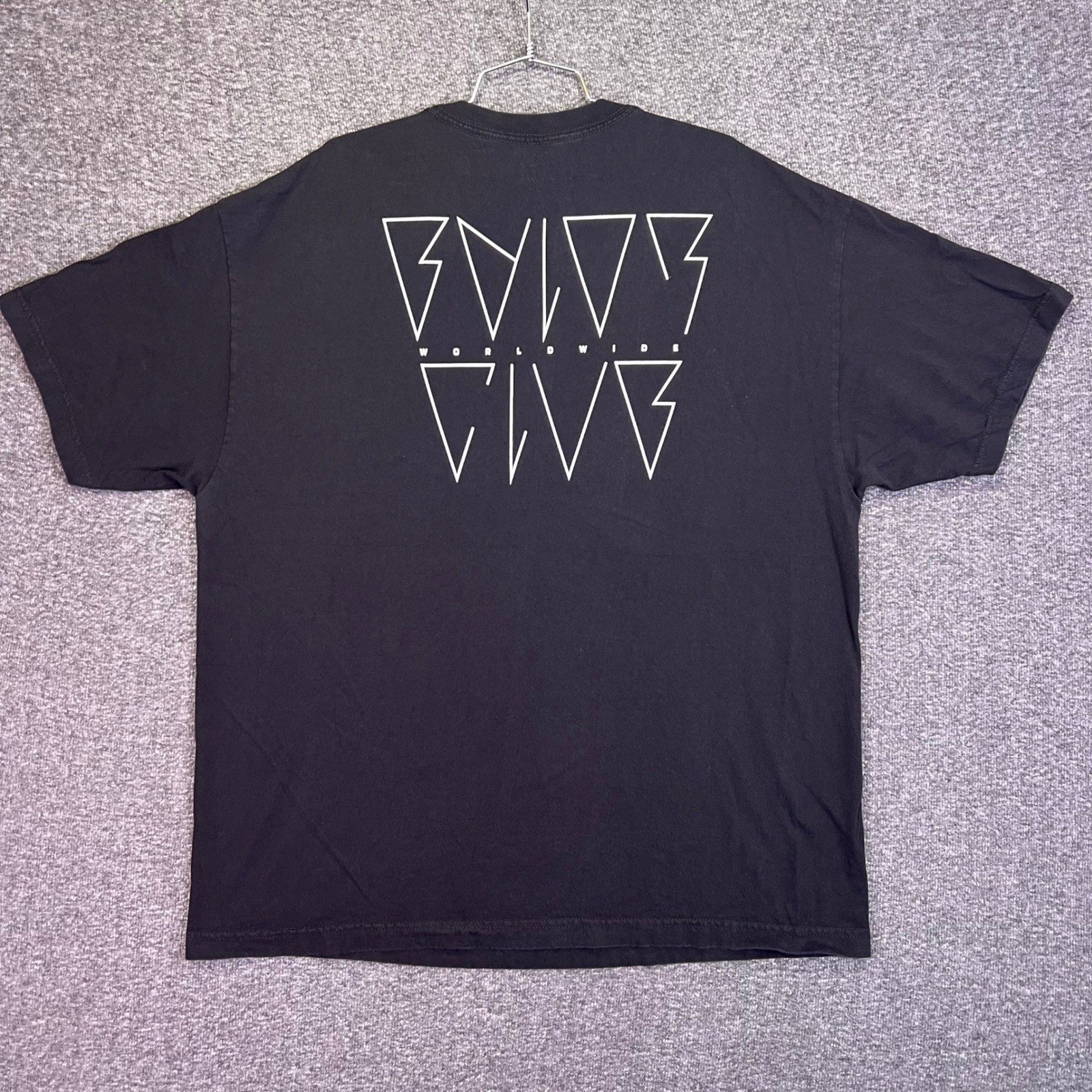 Baylor Club WWE Shirt Mens 2XL Black Worldwide Geometric Bolt Casual Finn Balor