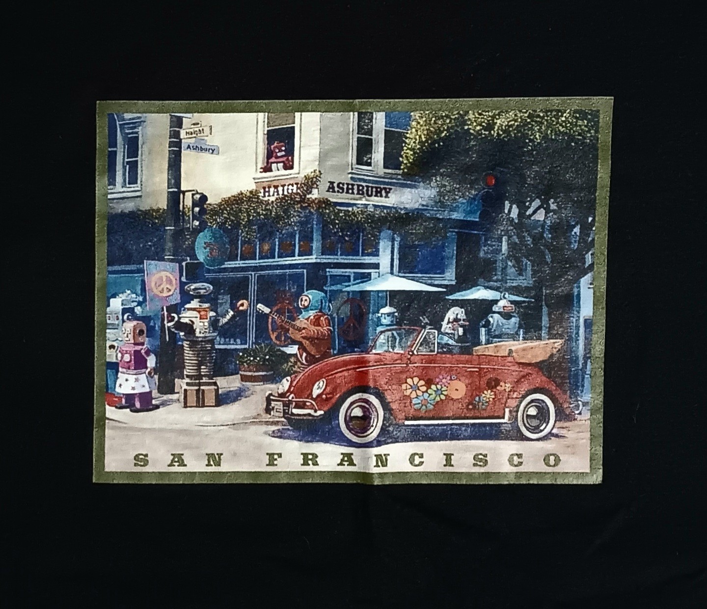 Haight Ashbury t-shirt Robots and Donuts San Francisco Jetsons Lost in Space