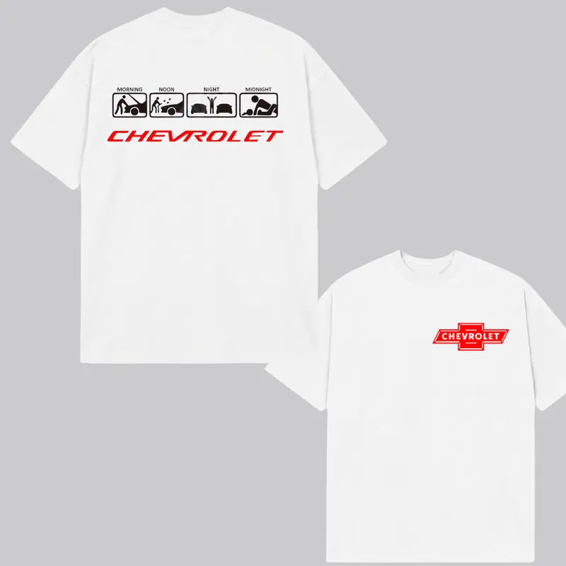 Chevrolet Daily Routine T-Shirt Car Lover Lifestyle Graphic 2-Sided Men’s Women