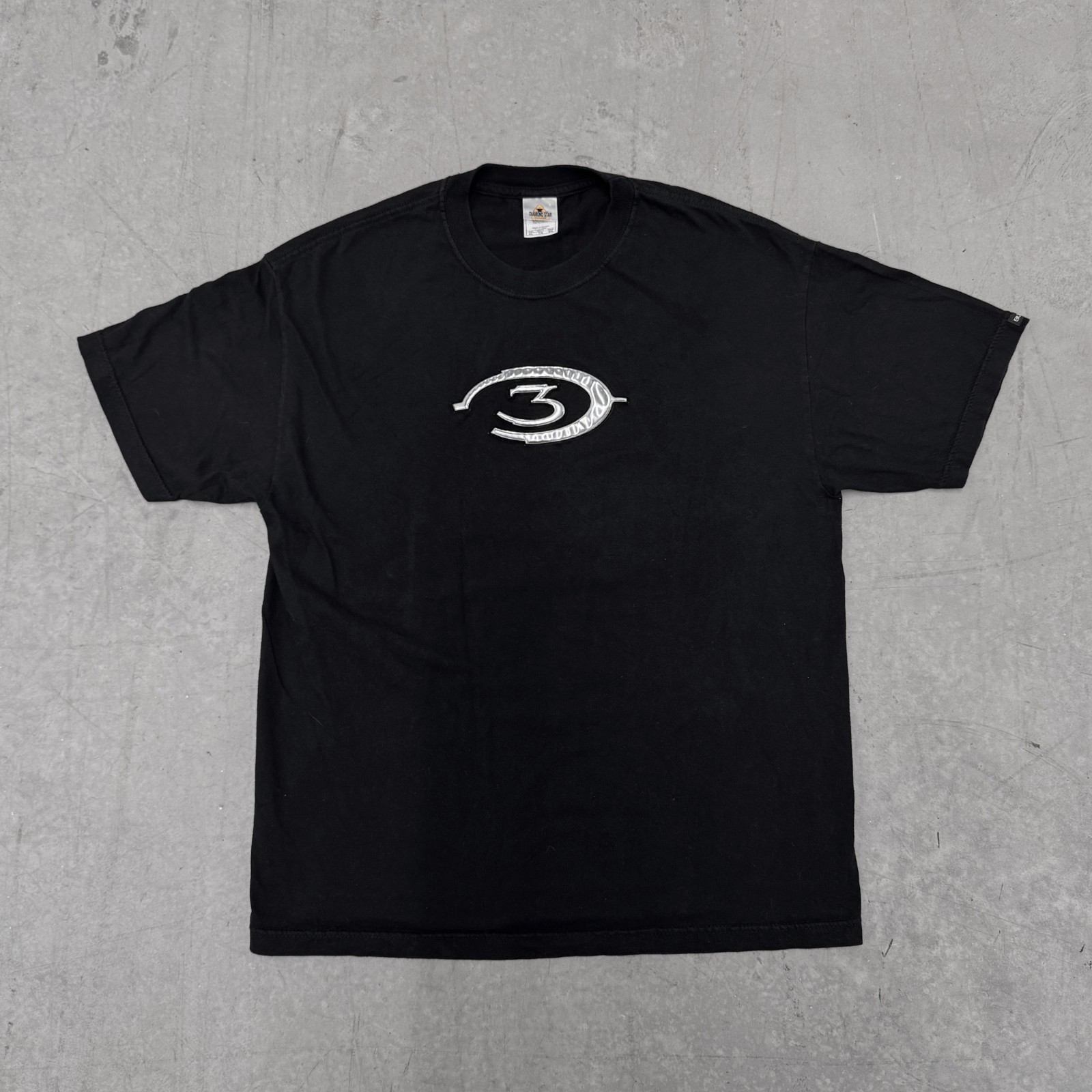 Halo 3 Logo Tee Size XL Bungie Promo Xbox 360 Chrome Emblem Diamond Star Shirt