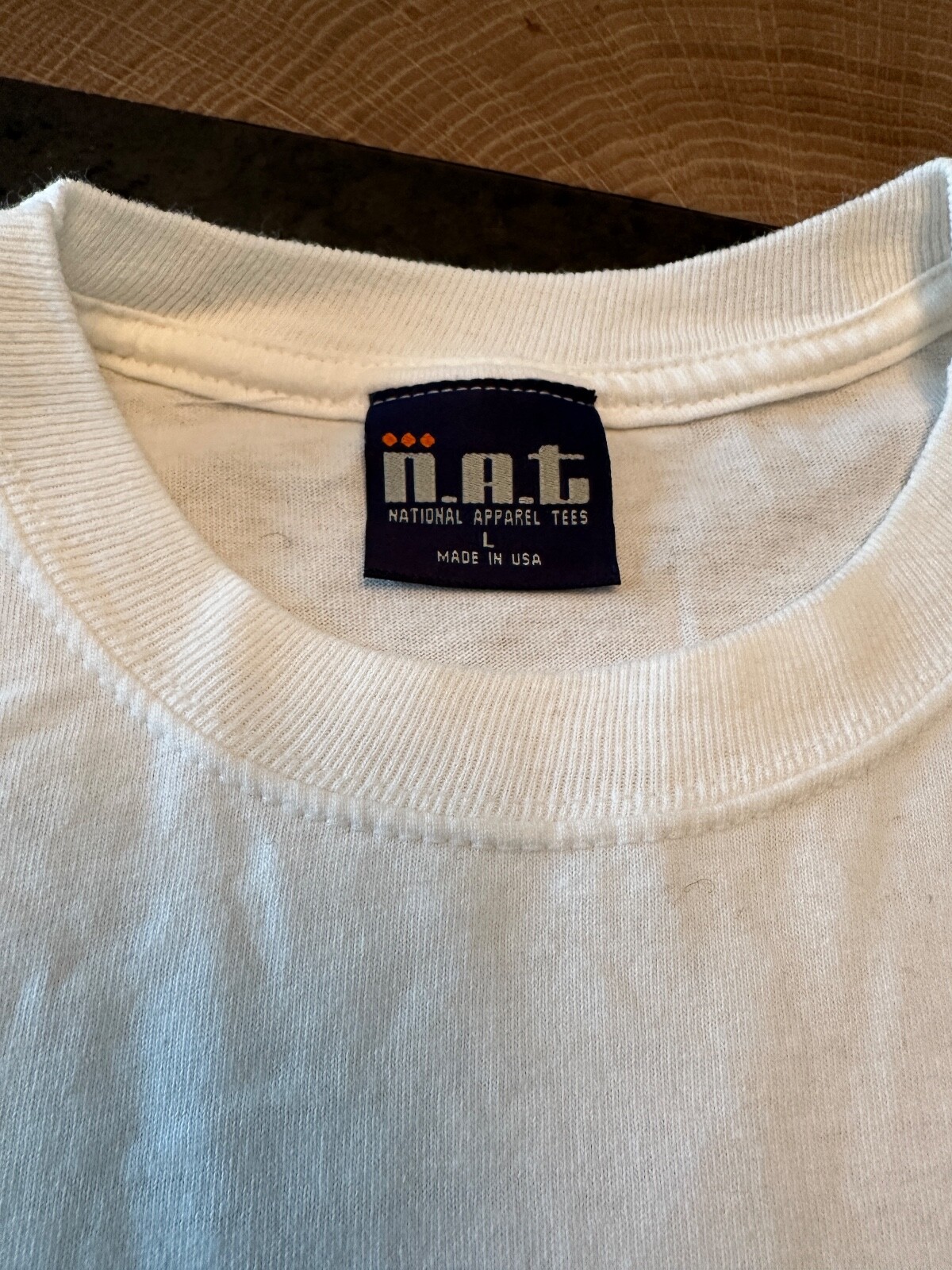 VTG N.A.T. T SHIRT MENS L EMBROIDERED KEY WEST FLORIDA RAINBOW USA MADE