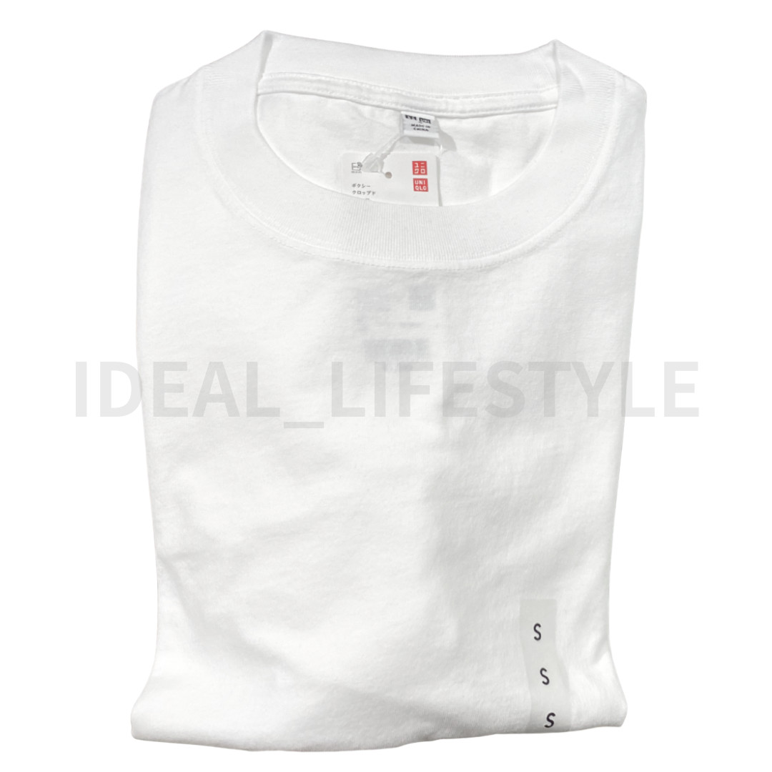 UNIQLO Boxy Cropped T-Shirt S M L XL XXL 3XL 4XL Short Length Men 487962 NWT