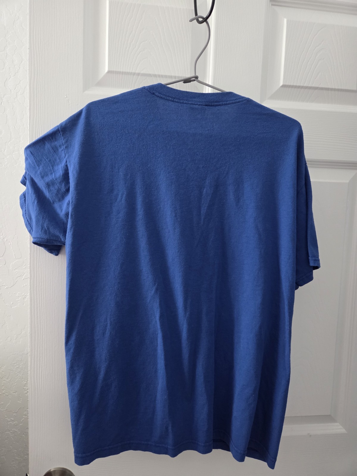 Jerzees Heavyweight Blend Men’s L Blue Racing Graphic Crew Neck T-Shirt