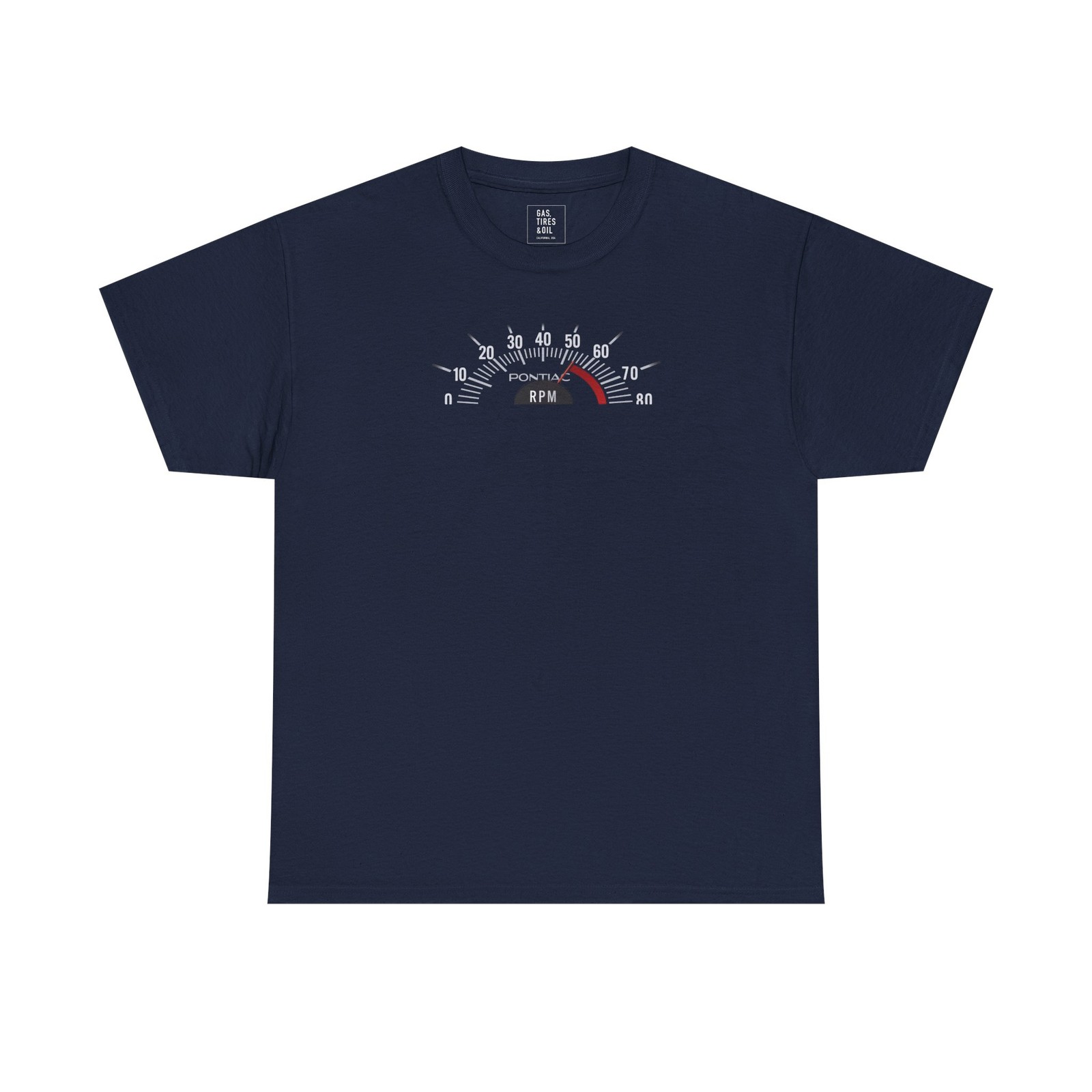Pontiac GTO Firebird Hood Tach T-Shirt Classic Musclecar Vintage Tachometer