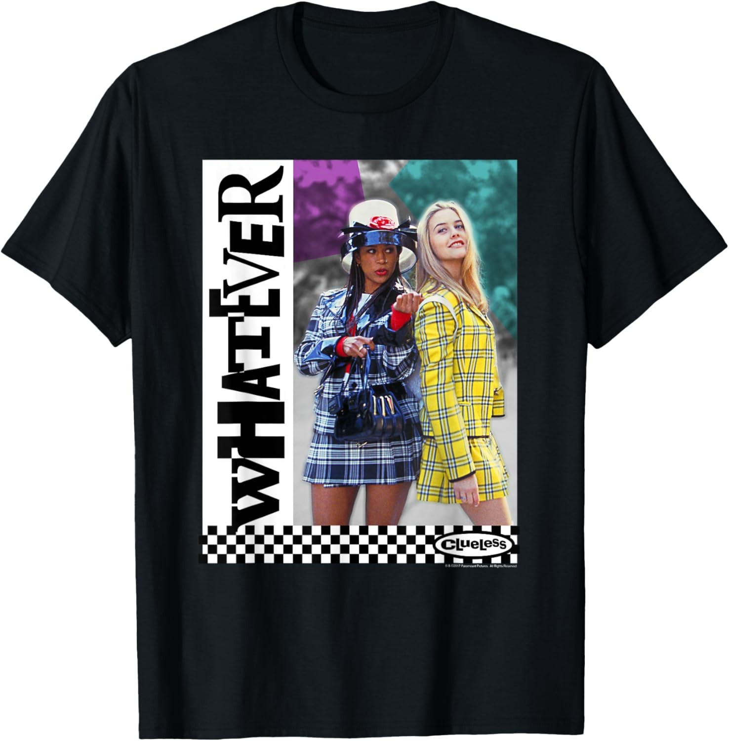 Whatever Checker T-Shirt – Funny Retro Plaid Print Tee with Attitude & Style