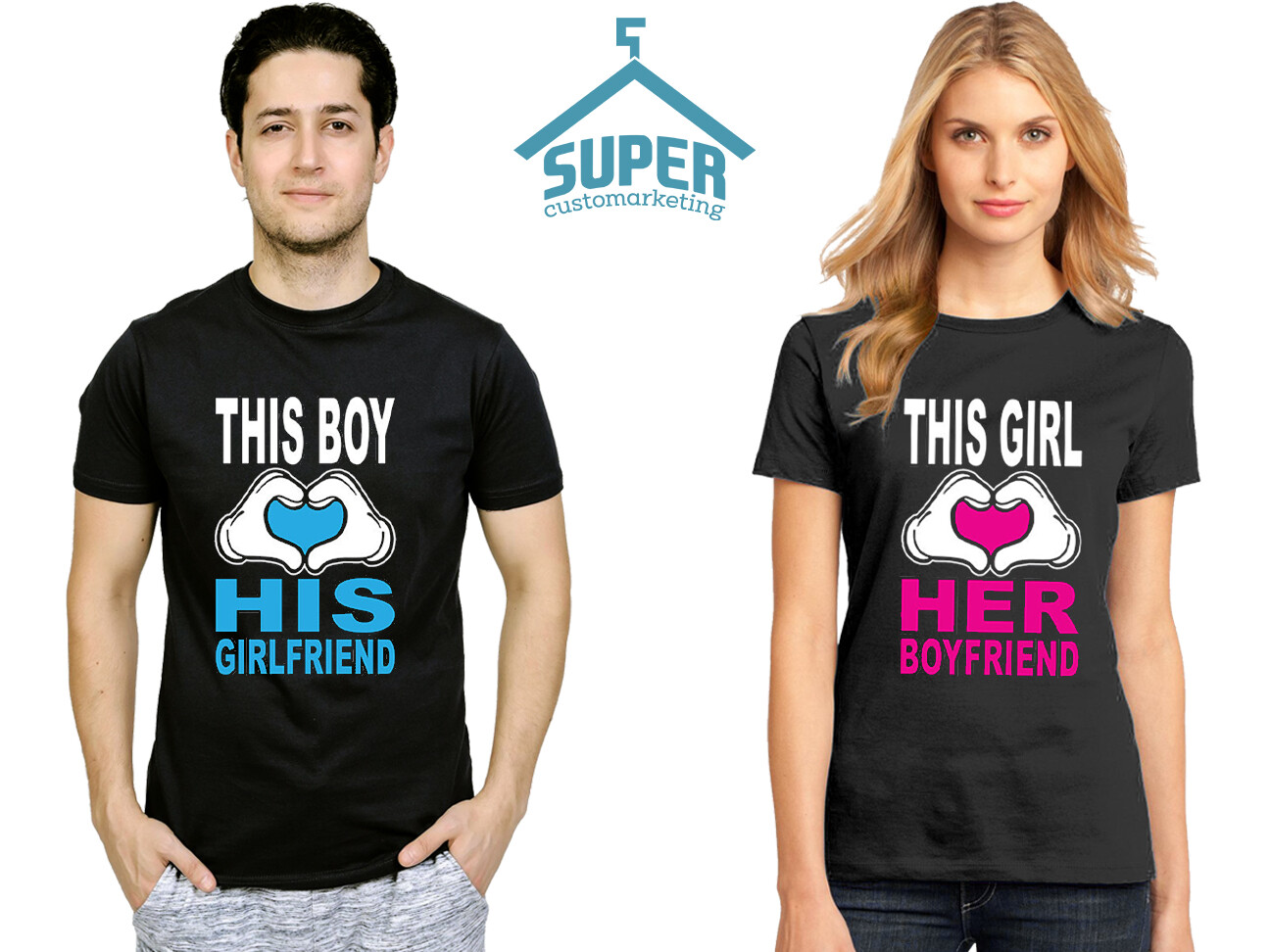 This Girl Love Her Boyfriend Couple TSHIRT This Boy Love His Girlfriend Couple M