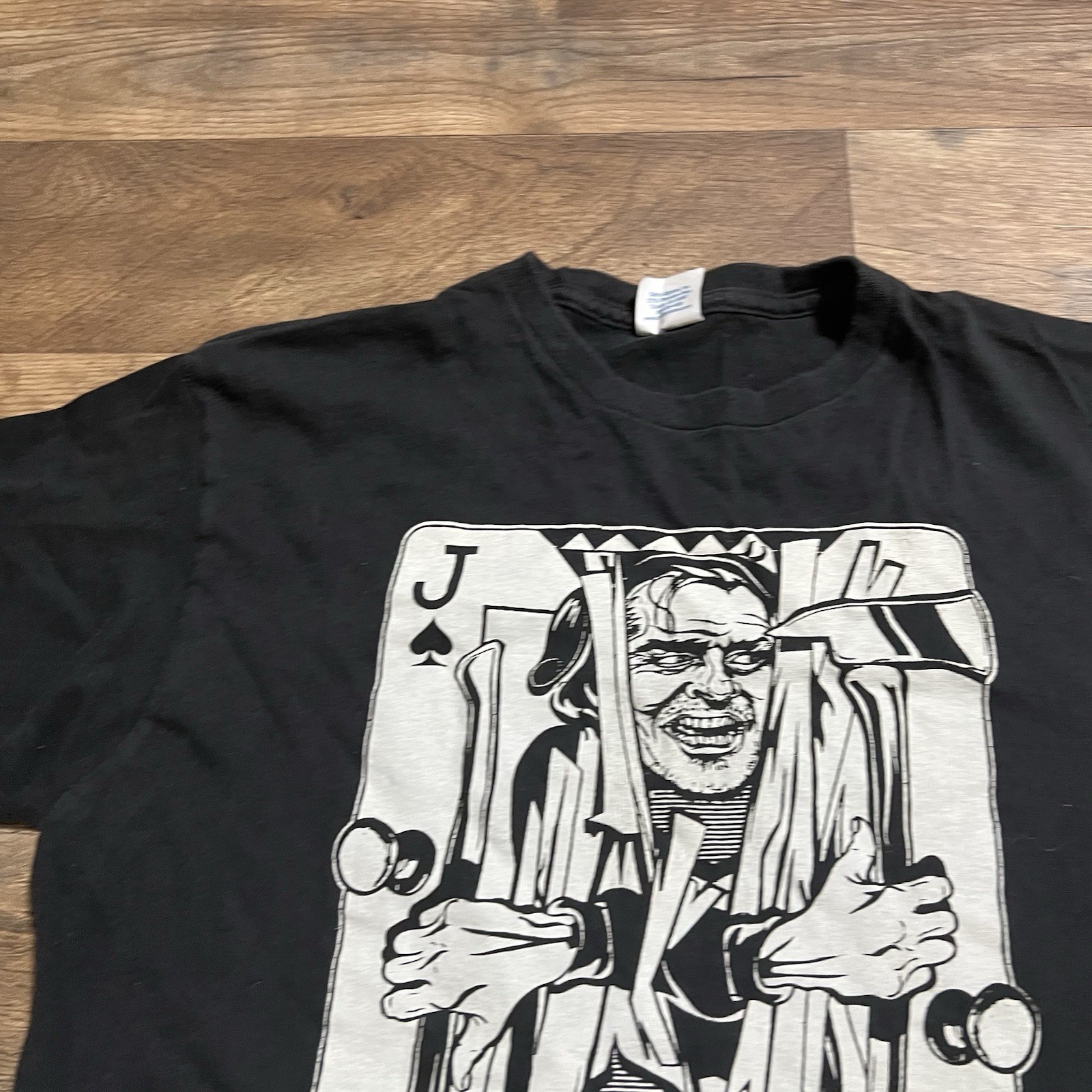 Vtg Jack Nicholson The Shining Playing Card “Jack” Adult S Small Black T-Shirt