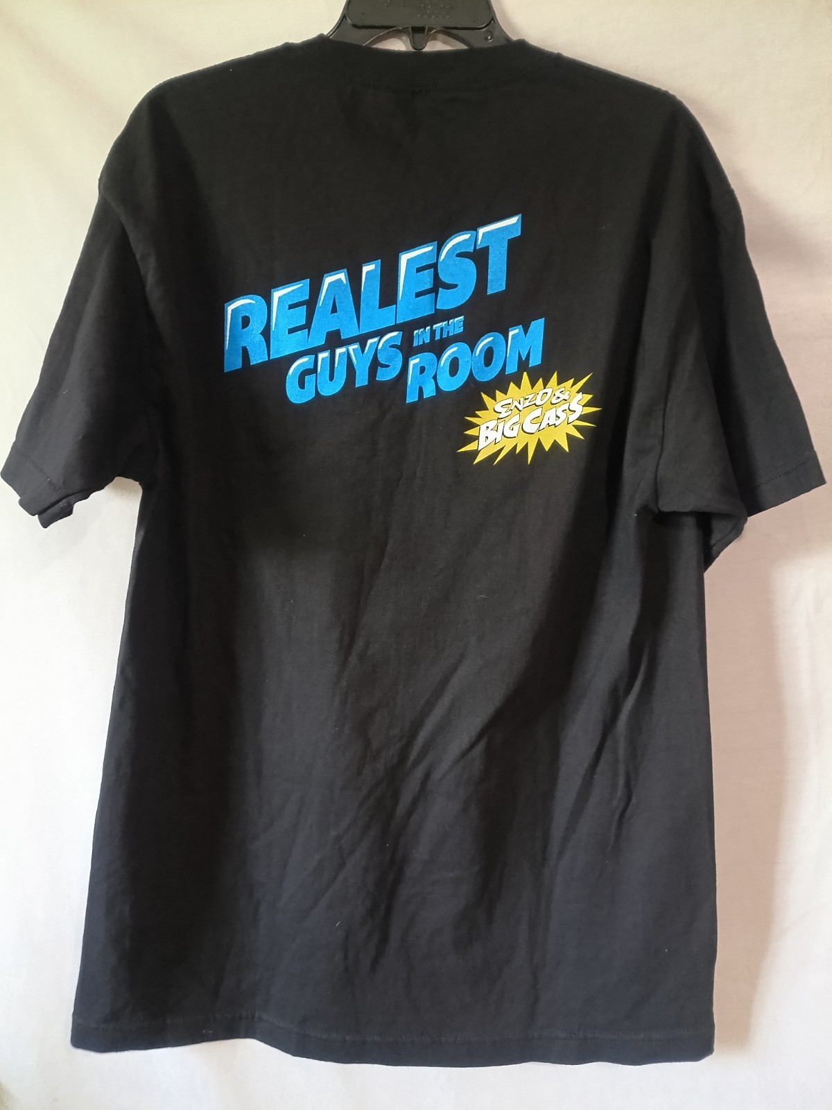 WWE Authentic Enzo Amore “Bada Boom” T-Shirt Black Large Wrestling Graphic Tee