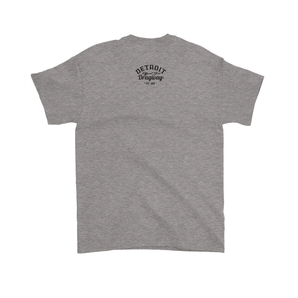 Detroit Dragway® Dirty D Gray Short Sleeve T -Shirt