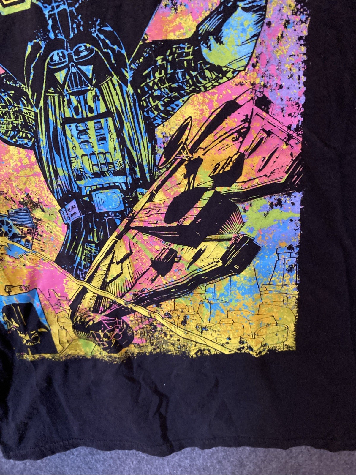 Star Wars “The Mighty Vader” Comic Book Theme Splatter T-Shirt Adult Size Large