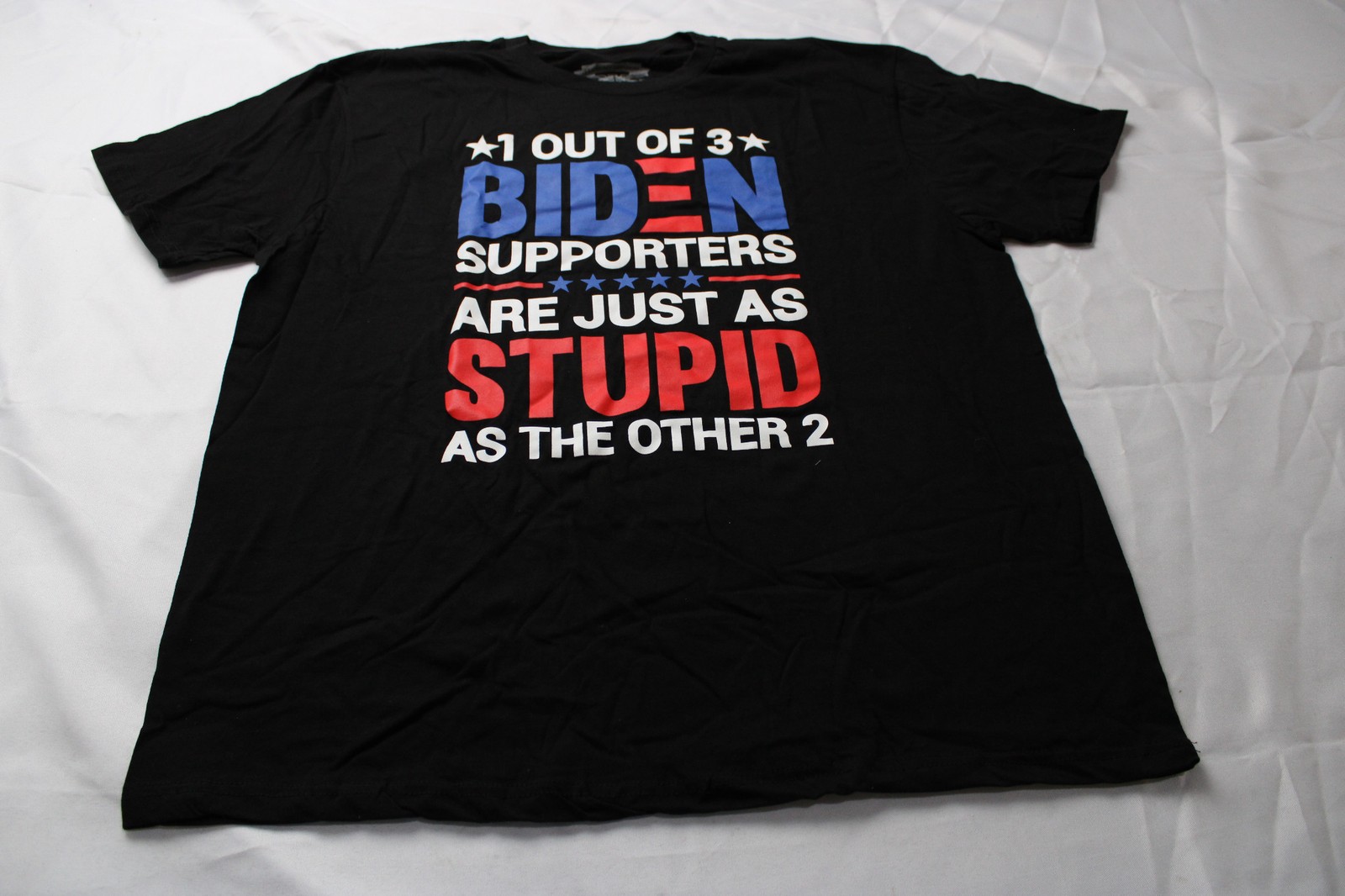 I Love My Freedom Adults’ 1 In 3 Biden Supporters Tee NC3 Black Size XL
