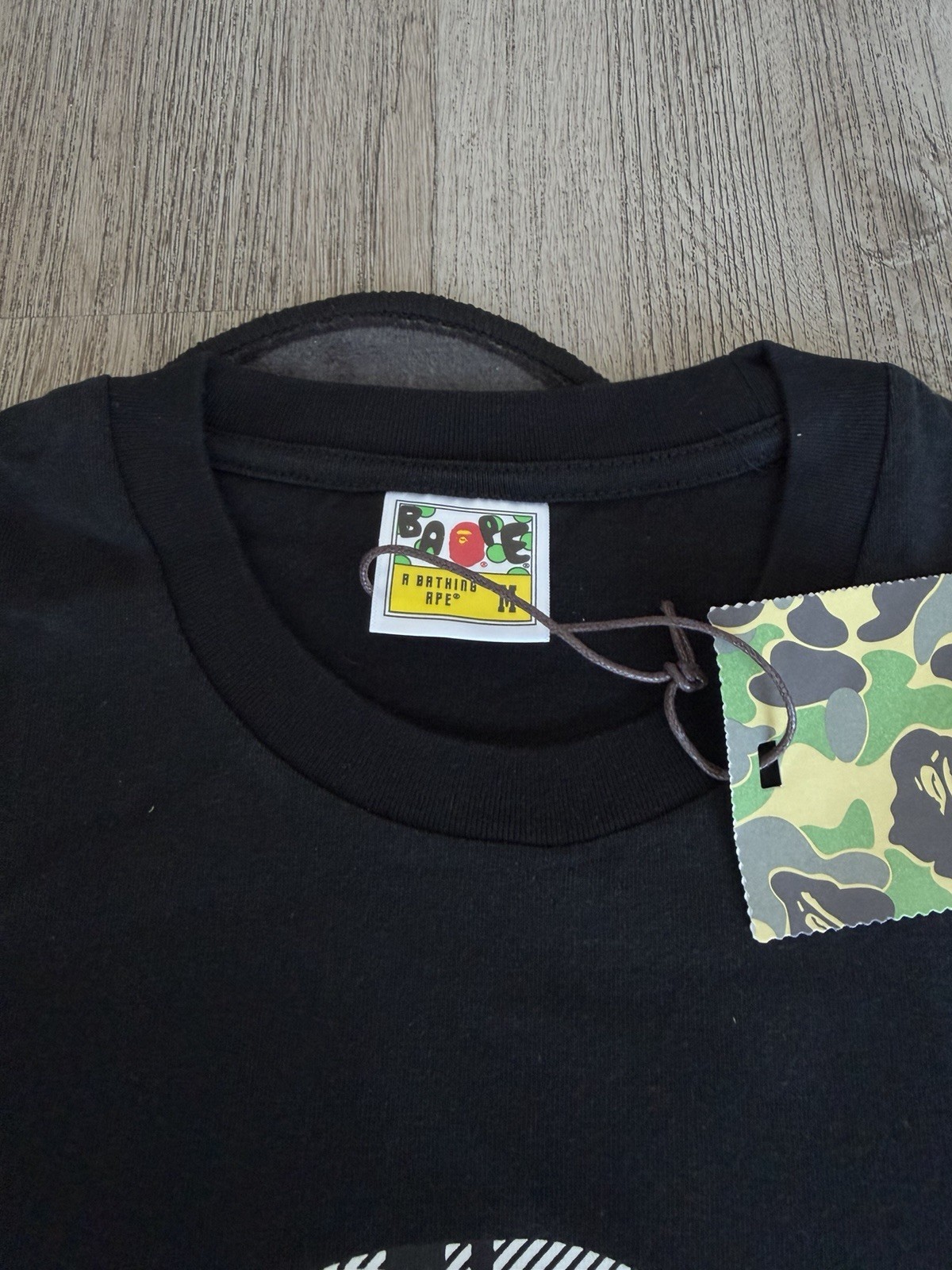 A Bathing Ape BAPE Black Men’s Ape Head Logo Graphic Tee M Cotton Jersey