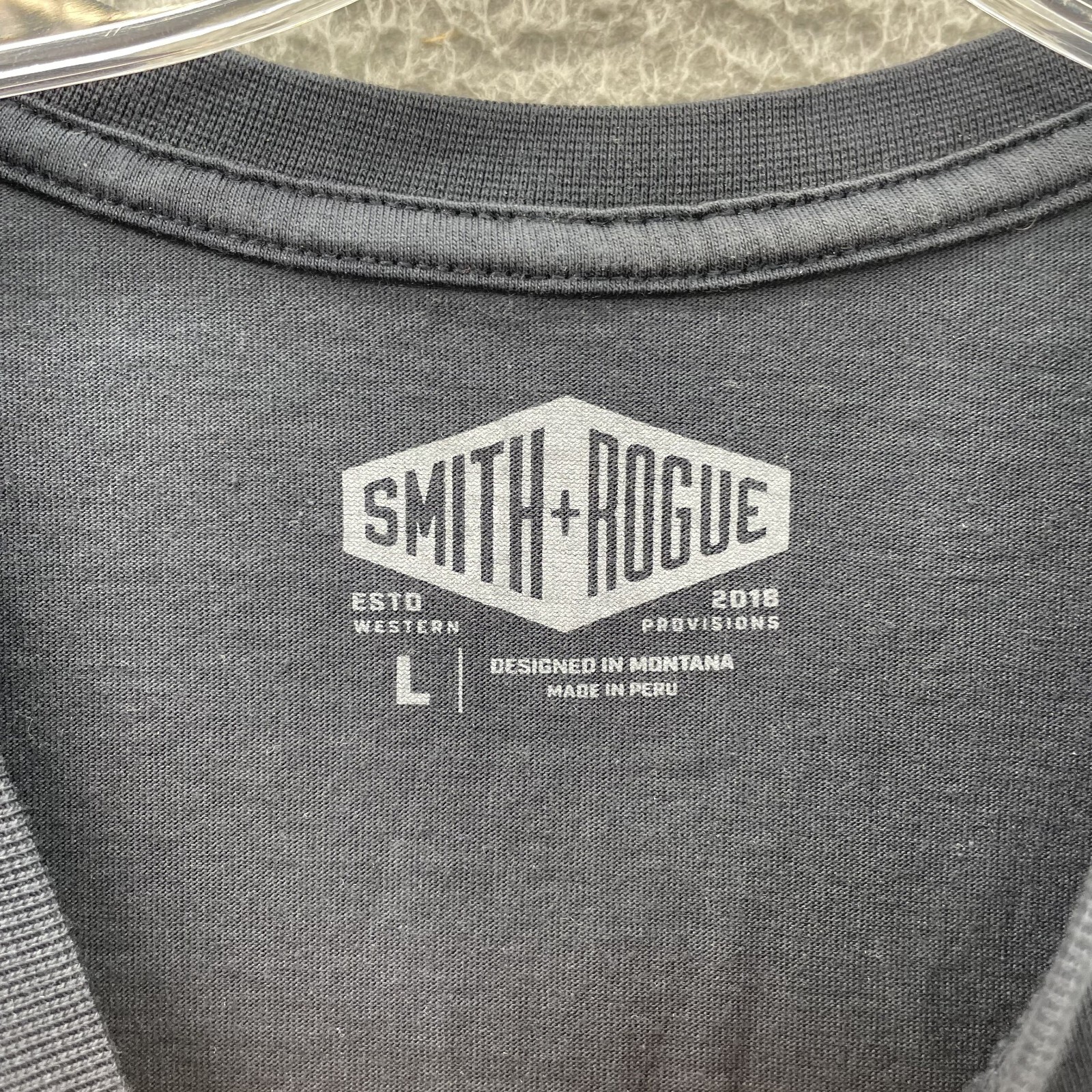 Smith & Rogue T-Shirt Men’s Large Blue Hiking Outdoor Performance Workwear Camp