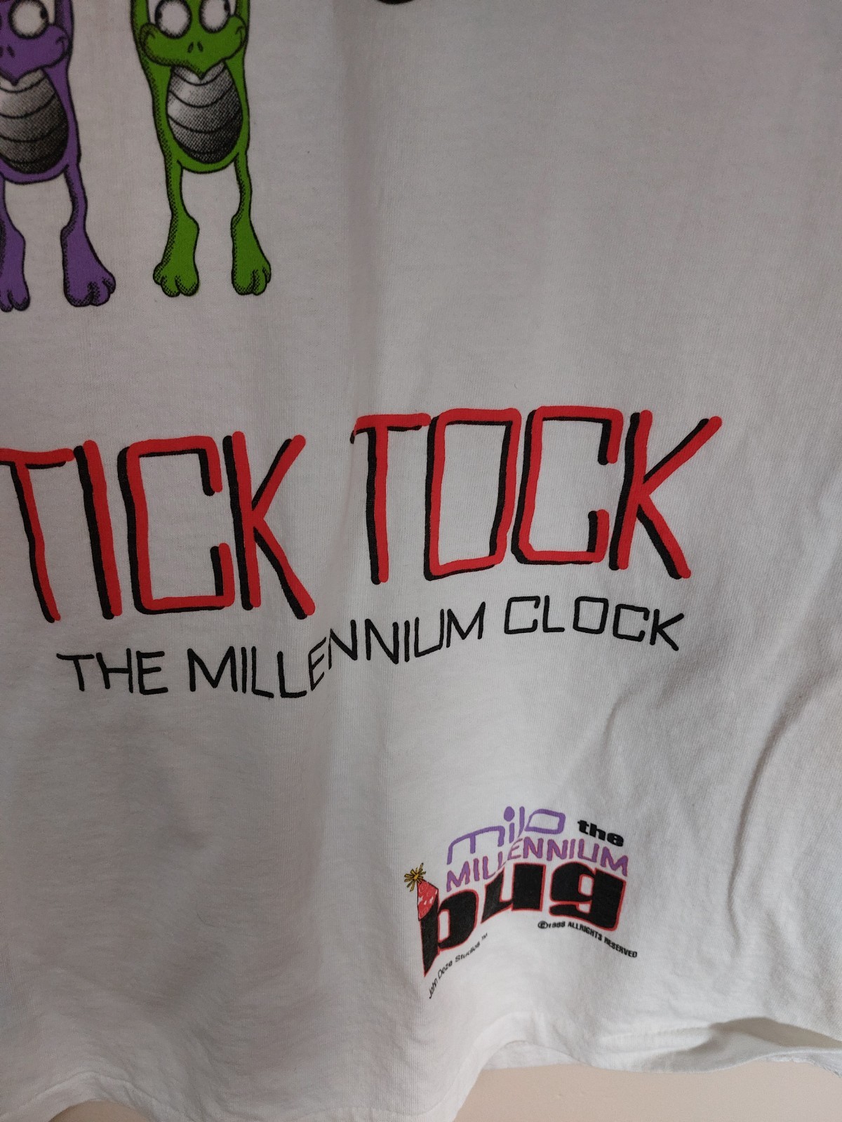 Vintage Milo the Millenium Bug Tick Tock T Shirt One Size