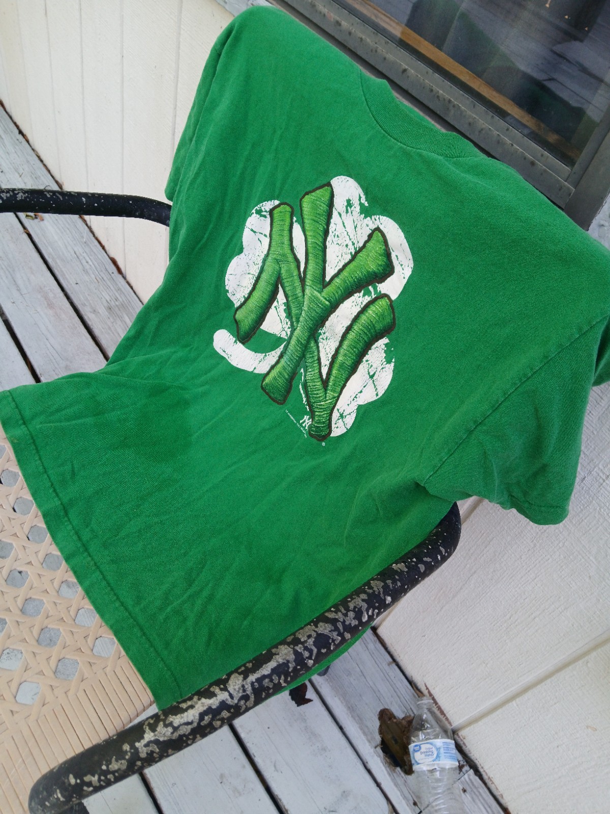 Genuine Merchandise MLB New York Yankees Green Cotton Crew Tee Regular Fit L