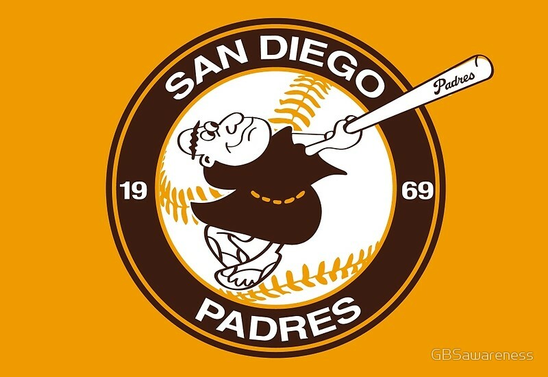 San Diego Padres 1969-1984 Swinging Friar Embroidered T-Shirt S-6X, LT-4XLT New