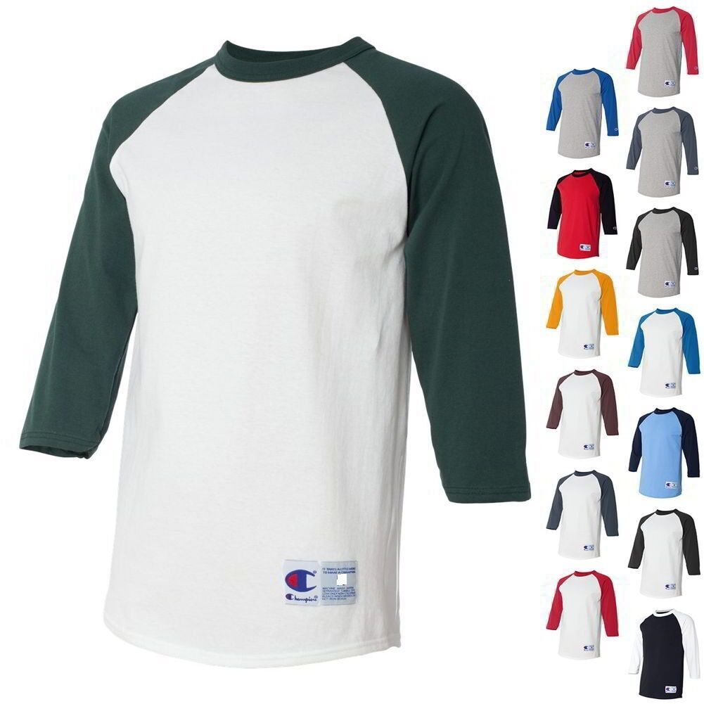 T137 Hanes Champion Raglan Sleeve Baseball T-Shirt