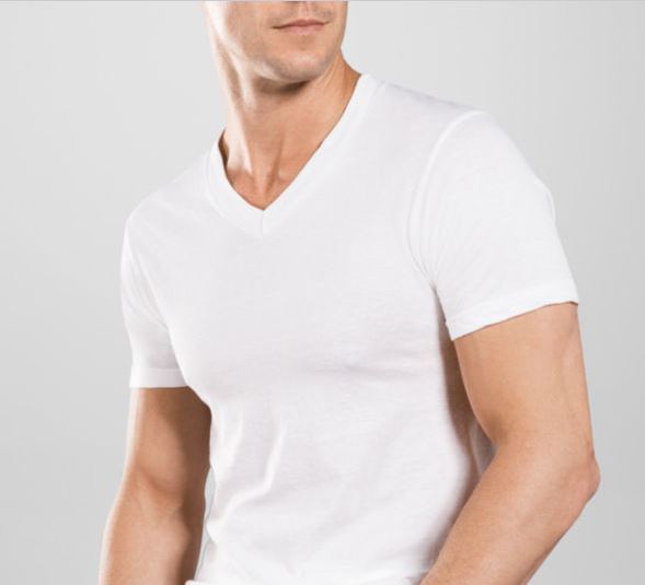 Stafford 4-Pack Men’s Blended Cotton V-Neck T-Shirts White