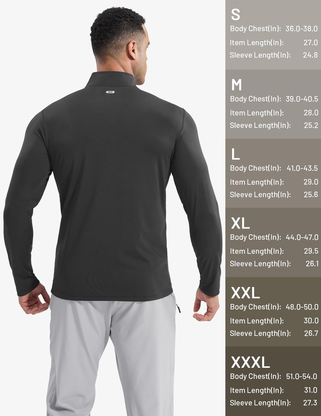 Mens 1/4 Zip Pullover Dry Fit Long Sleeve Workout Running Shirts Quarter Zip …