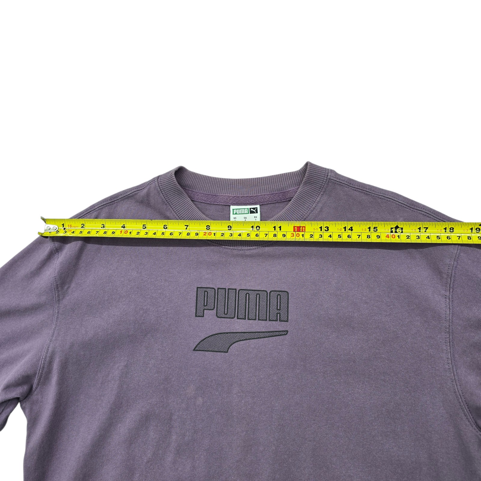Puma Forever Better Purple S Men’s Crew Neck T-Shirt Embroidered Logo