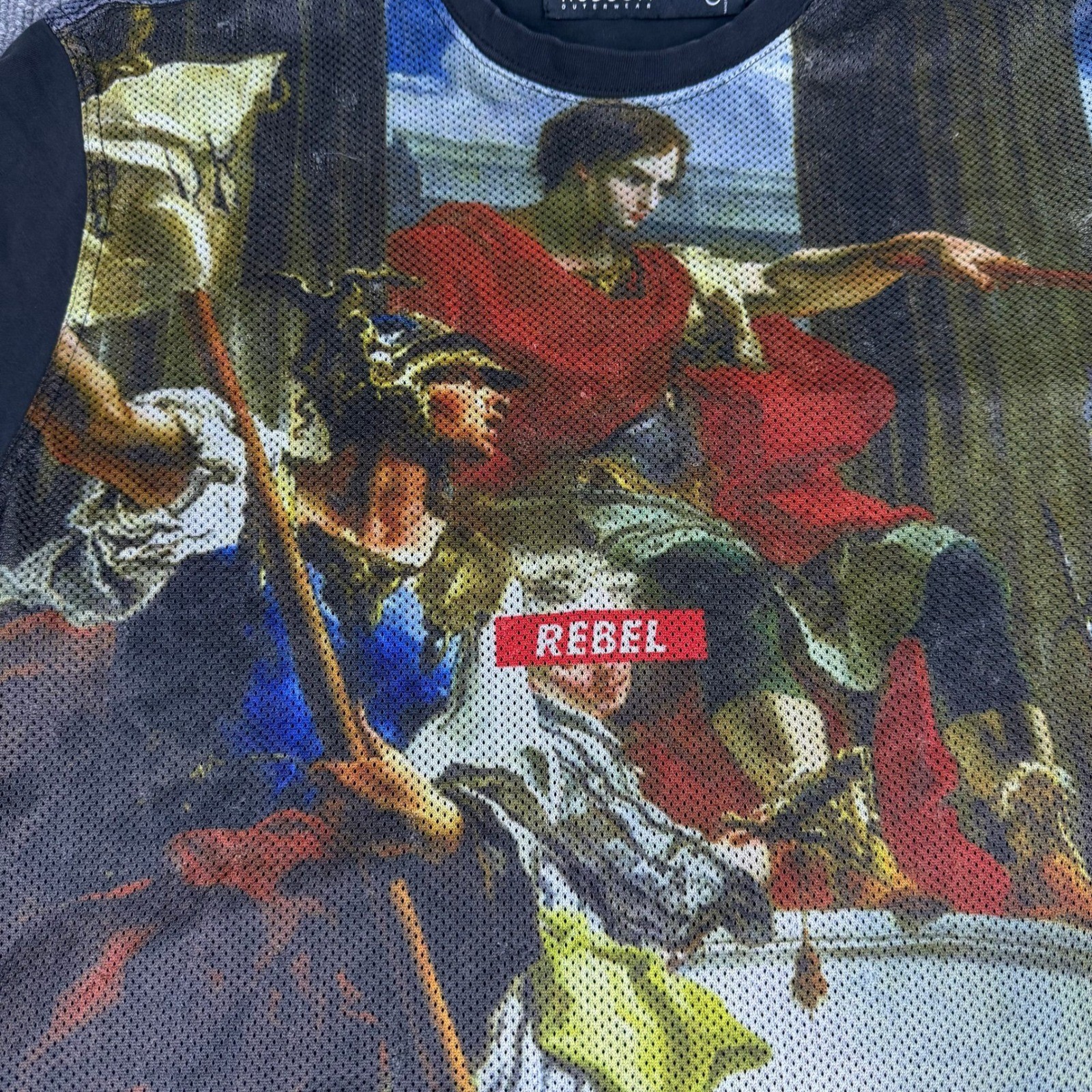 Hudson Outerwear Graphic Rebel Print Jersey T Shirt Men’s L Black Art 85 Slave