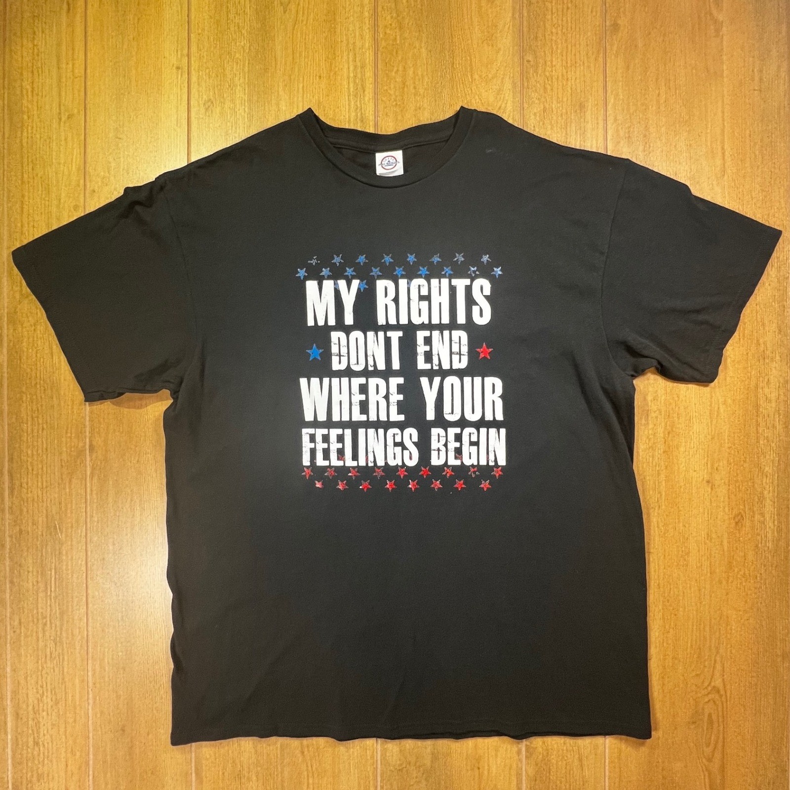 Delta Pro Black T Shirt My Rights Dont End Where Your Feelings Begin Graphic XL