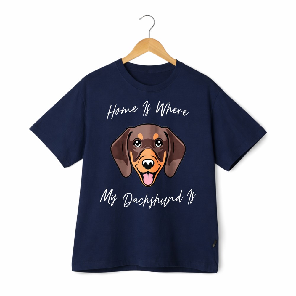 Cute Dachshund Fans Graphic T-Shirt Soft Cotton Casual Dog Lover Daily Wear