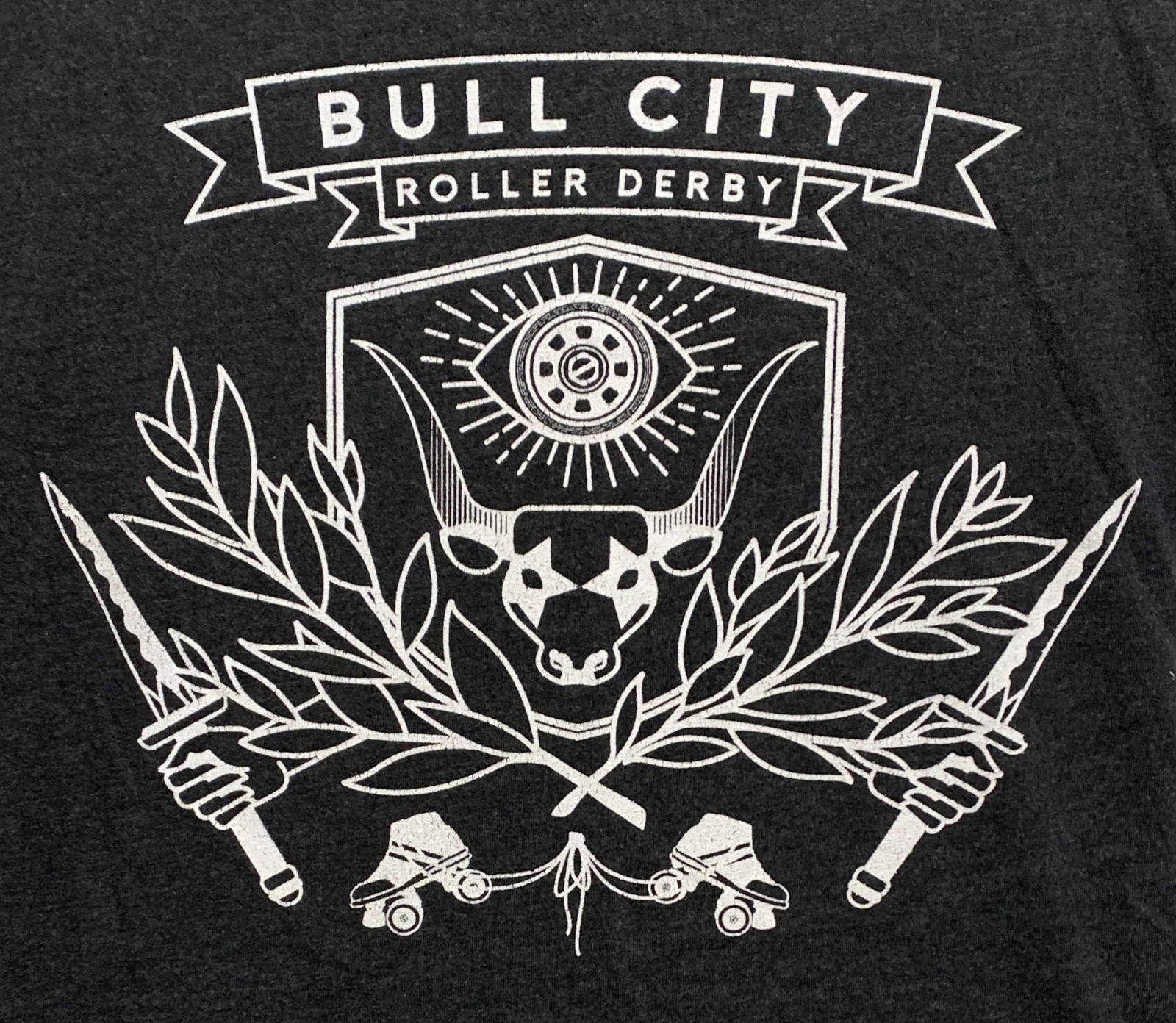 T-Shirt LADIES MED “Bull City Roller Derby” Durham NC T-Shirt