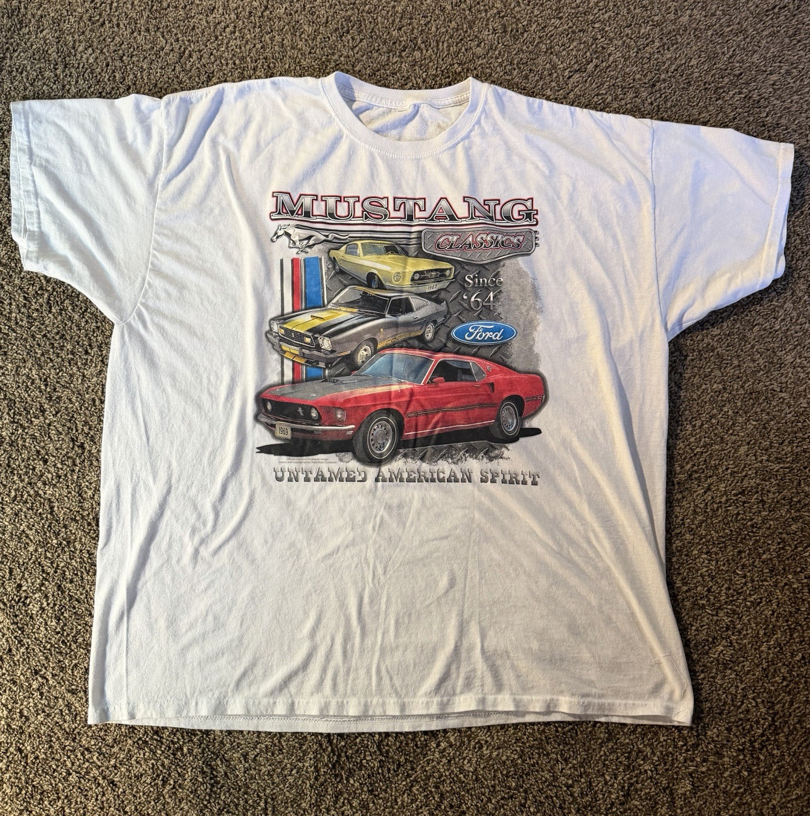 Y2K Ford Mustang Classics Mens Large Graphic Tee No Tag
