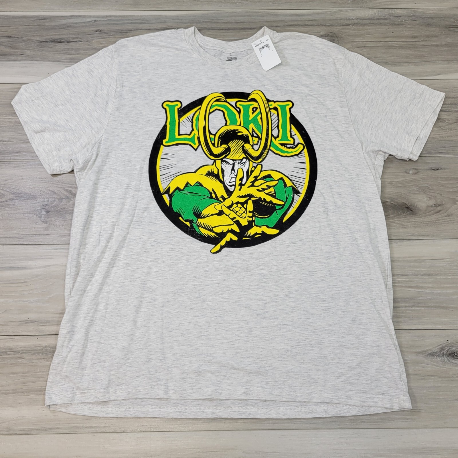 Marvel Comics Graphic T-Shirt Men’s 3XLT Light Gray Loki New