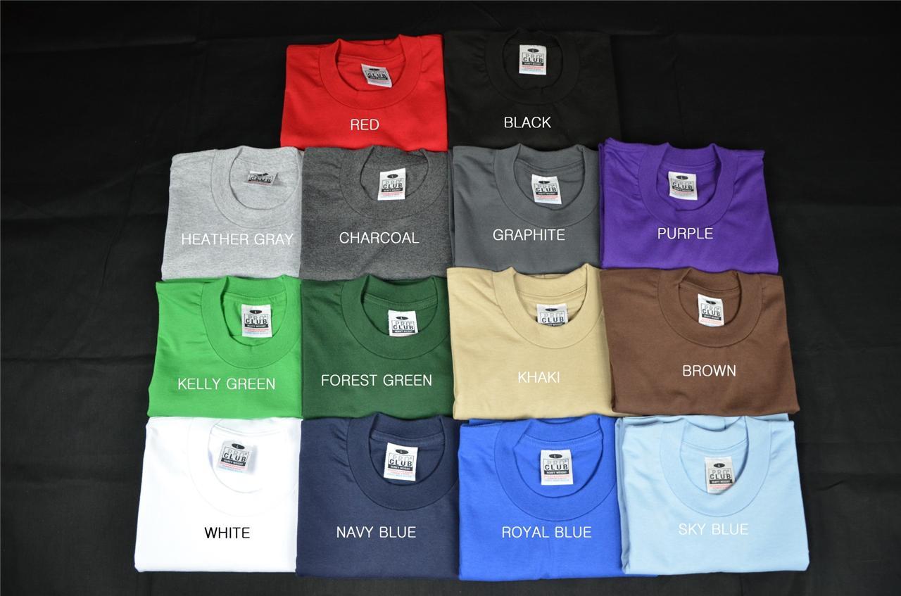 6 NEW PROCLUB 2XLT TALL HEAVY WEIGHT T-SHIRTS PLAIN TEE PRO CLUB COLOR BLANK 6PC