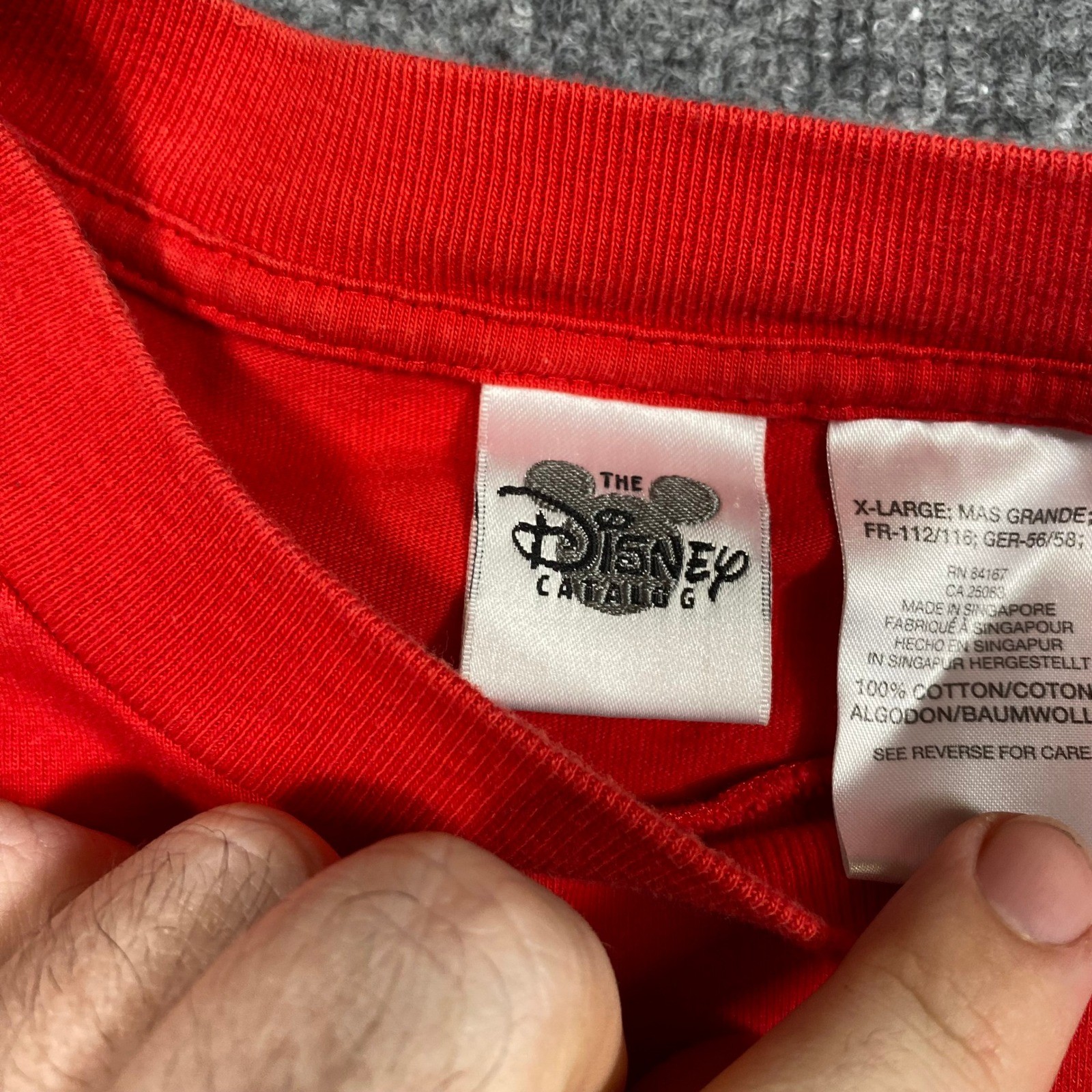 The Disney Catalog 101 Dalmatians Embroidered Pocket Long Sleeve Shirt Red XL