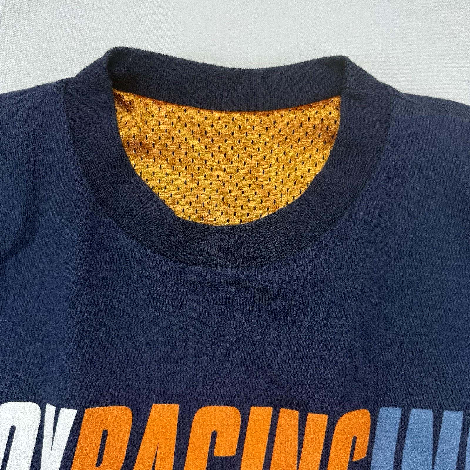Y2K Fox Racing Shirt Mens Large Orange & Blue Reversible Mesh Moto MX Jersey