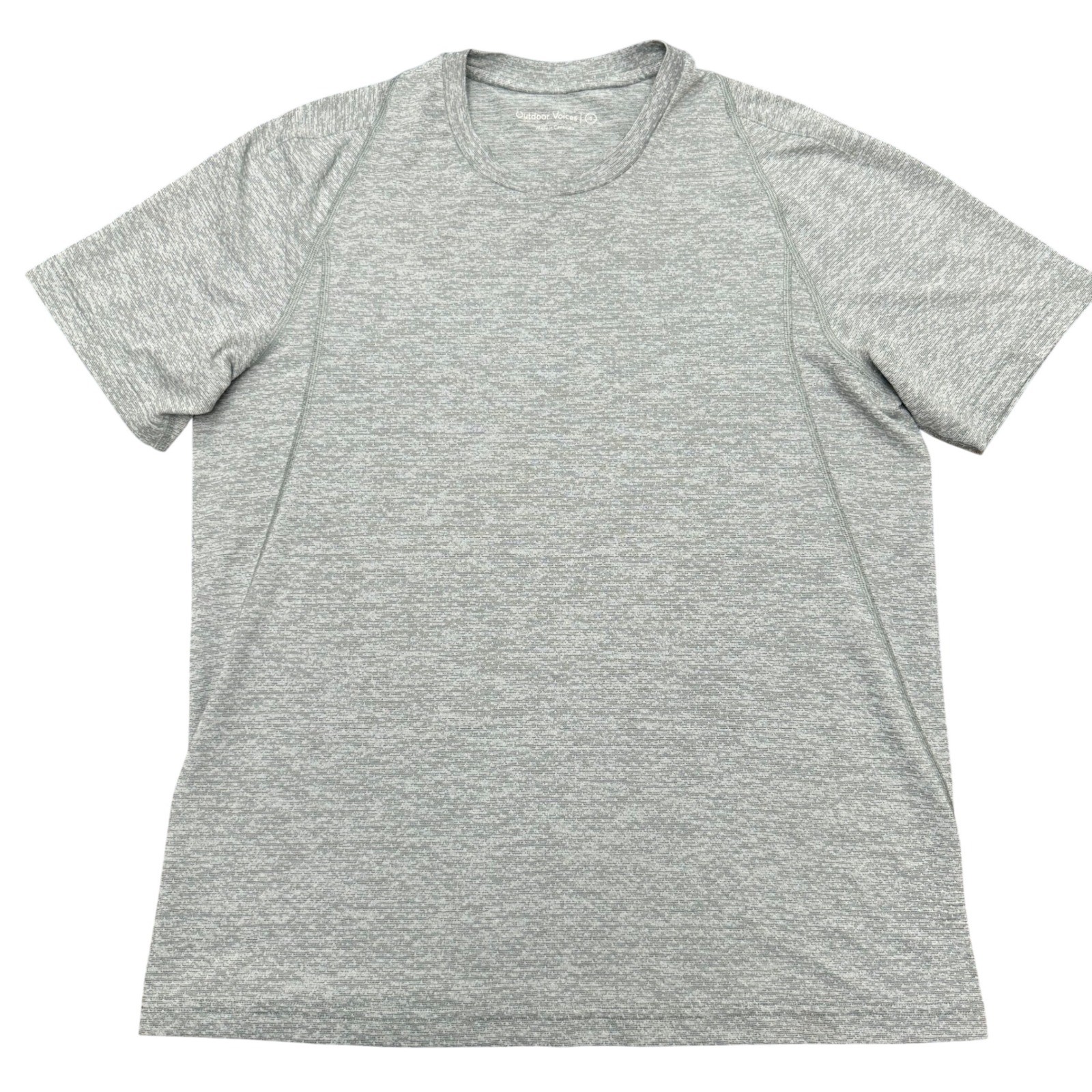Outdoor Voices T-Shirt Mens Small Grey Space Dye Recycled Polyester Active Tee