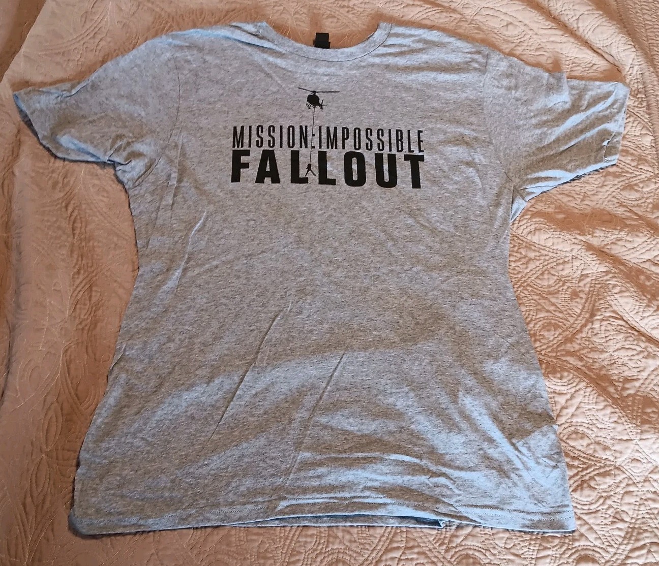 Mission Impossible Fallout XL Movie Promo Tee District Gray Tom Cruise